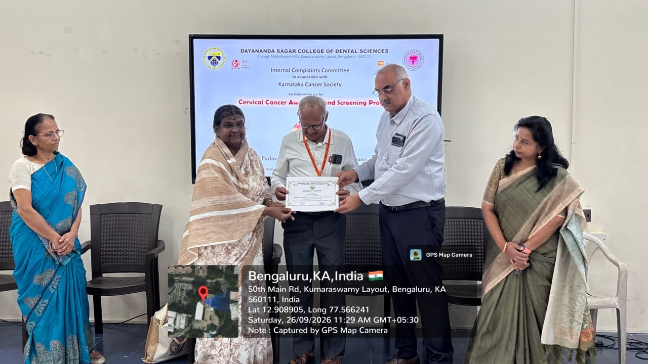 Presentation of certificate of appreciation